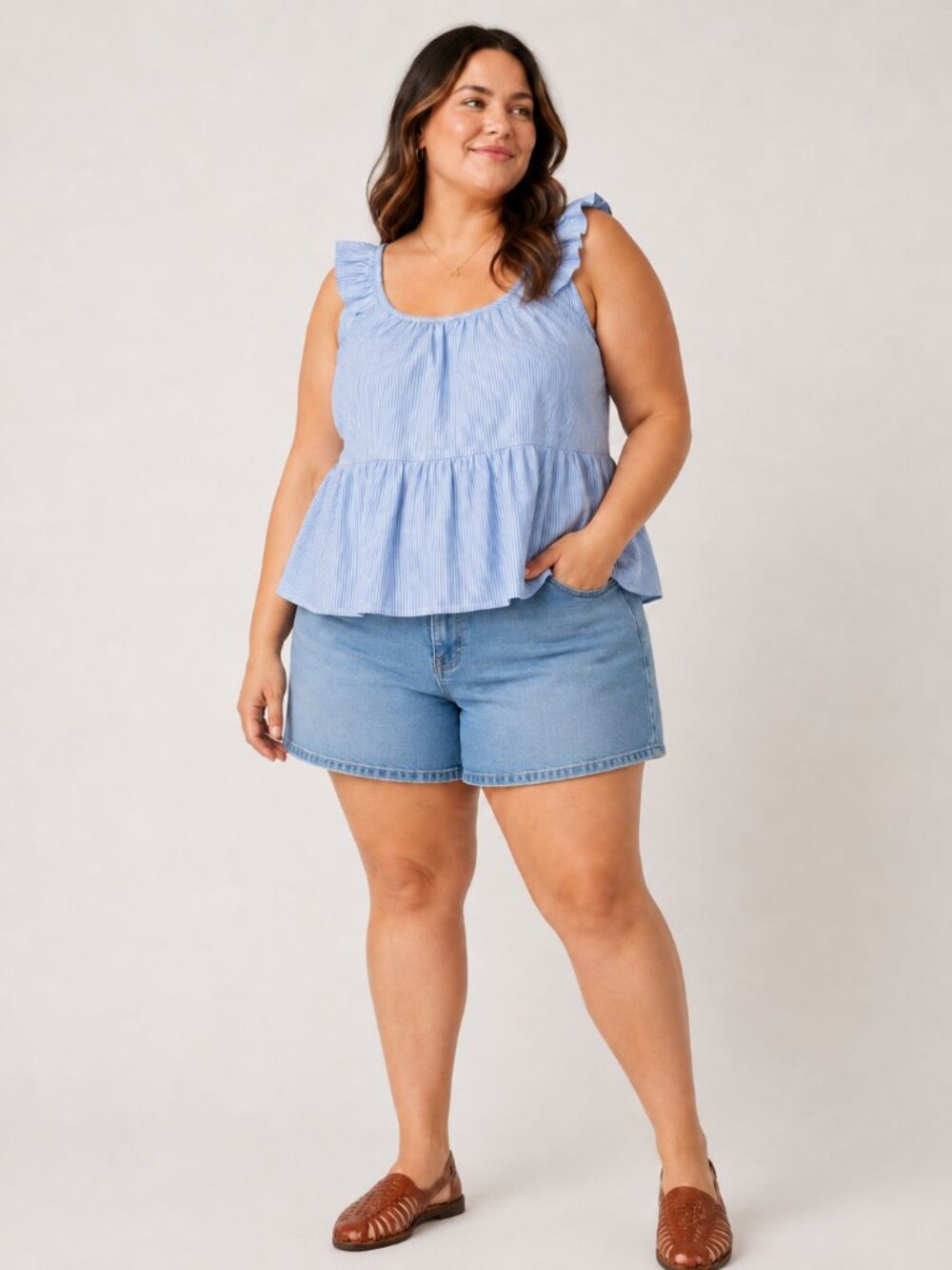 EUC Vigoss High Rise Denim Shorts Medium Wash Plus Size Jean Shorts 18W